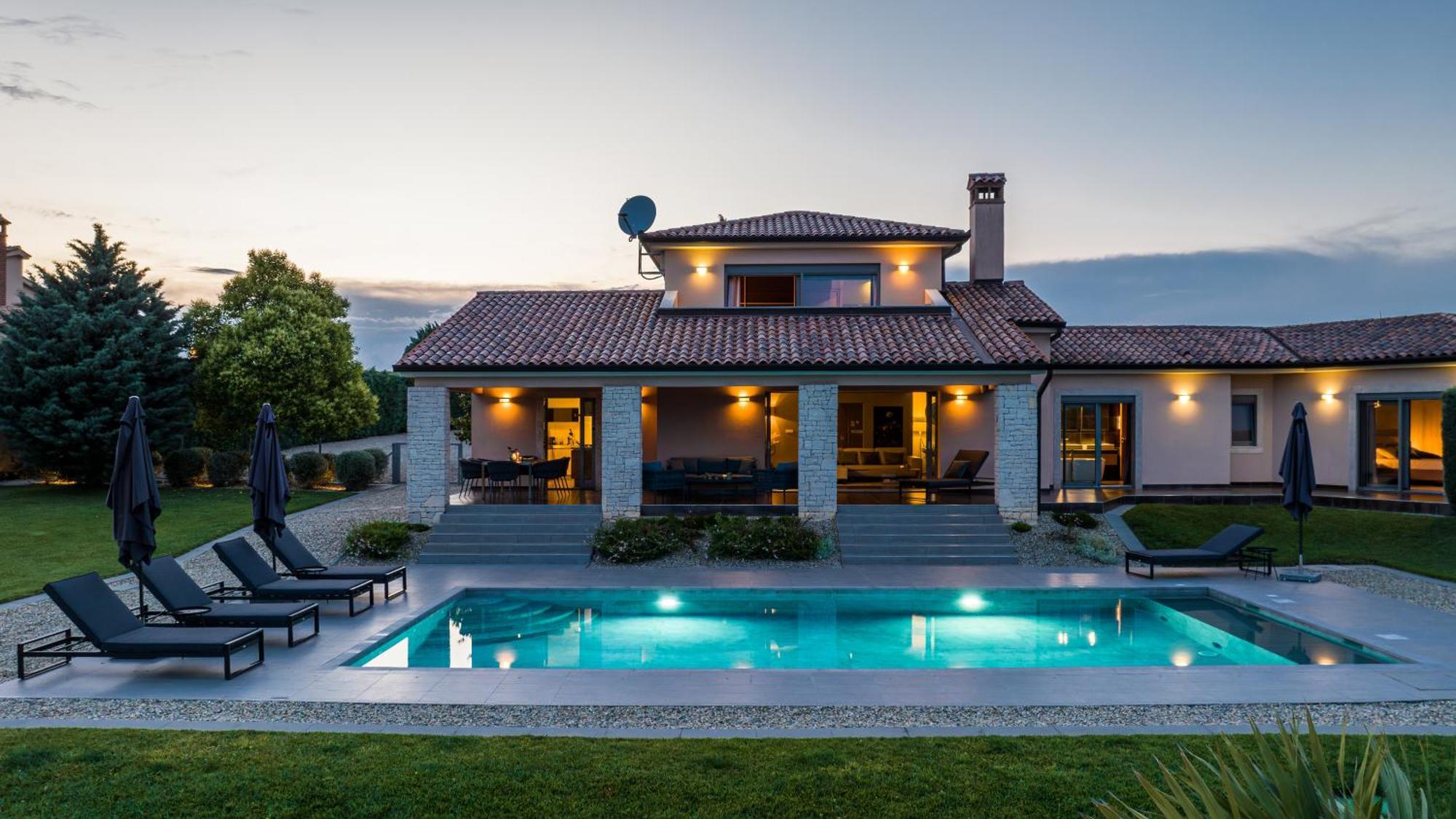 Villa Labin In Zartinj - Luxury Privacy Heated Pool With Auto Cover Екстериор снимка